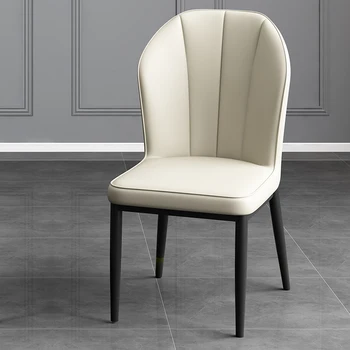 Современные Красивые обеденные стулья Белое Ресторанное кожаное обеденное кресло в деревенском стиле Скандинавского дизайна Sillas De Comedor Мебель для дома