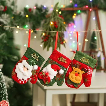 Нетканые Рождественские Перчатки Подарочный Пакет Рождественское Украшение На Елку Noel Candy Bag Натальные Подвески Merry Christmas Decor suministros navideños