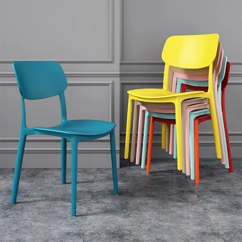 Бесплатная доставка, Пластиковый обеденный стул, Скандинавская классика, минималистичный стул для гостиной, Дизайнерская мебель для дома Sillas De Comedor