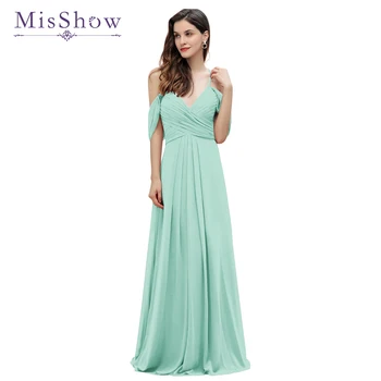 Халаты Invitée Mariage, Элегантные мятно-зеленые платья подружек невесты Для женщин, плиссированное длинное платье для свадебной вечеринки, официальные вечерние платья