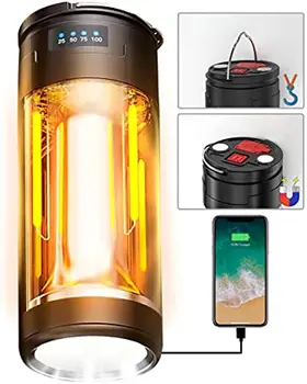 Новый портативный фонарь для кемпинга, перезаряжаемый USB C, наружное аварийное освещение, подвесной магнит, светильник для палатки, мощная рабочая лампа для рыбалки