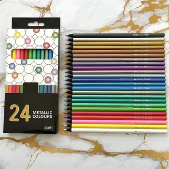 Карандаши для рисования 24 Разных цвета, Набор Карандашей для рисования, Художественные Карандаши, художественные поделки