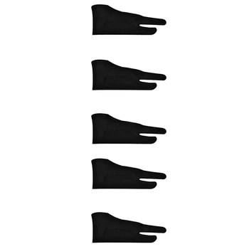 10 упаковок перчаток художника для планшета, перчатка для цифрового рисования, два пальца, утолщенная перчатка для отвода ладони для графического планшета (M)