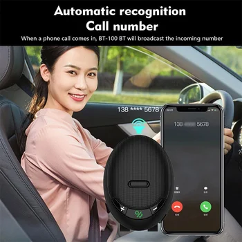 Автомобильный комплект Bluetooth 5.0 Bluetooth-козырек Автомобильная система Bluetooth Автомобильный телефон Громкая связь Динамик Bluetooth Автомобильный