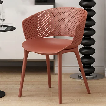 Пластиковые обеденные стулья для патио, Современный удобный Эргономичный дизайн шезлонга, Мобильные стулья для спальни, обеденный стол Sedie Da Pranzo